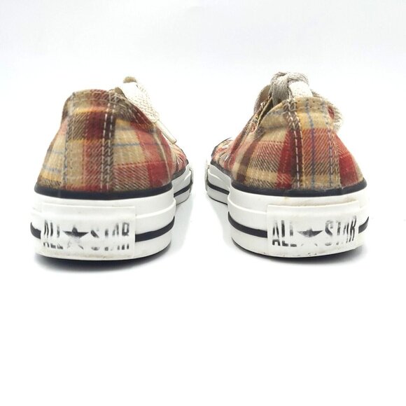 Converse All Star Chuck Taylor Low Top Red - Beige Plaid M3.5 - W5.5 - 22.5cms - Picture 7 of 16
